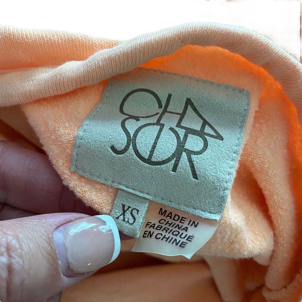 Chaser XS Sweatshirt Raglan Pullover Long Sleeve Orange Casual - Picture 2 of 7
